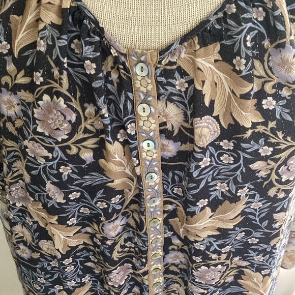 Spell and the Gypsy Balloon Sleeve Oasis Blouse in Nightshade Sz S - Picture 5 of 9